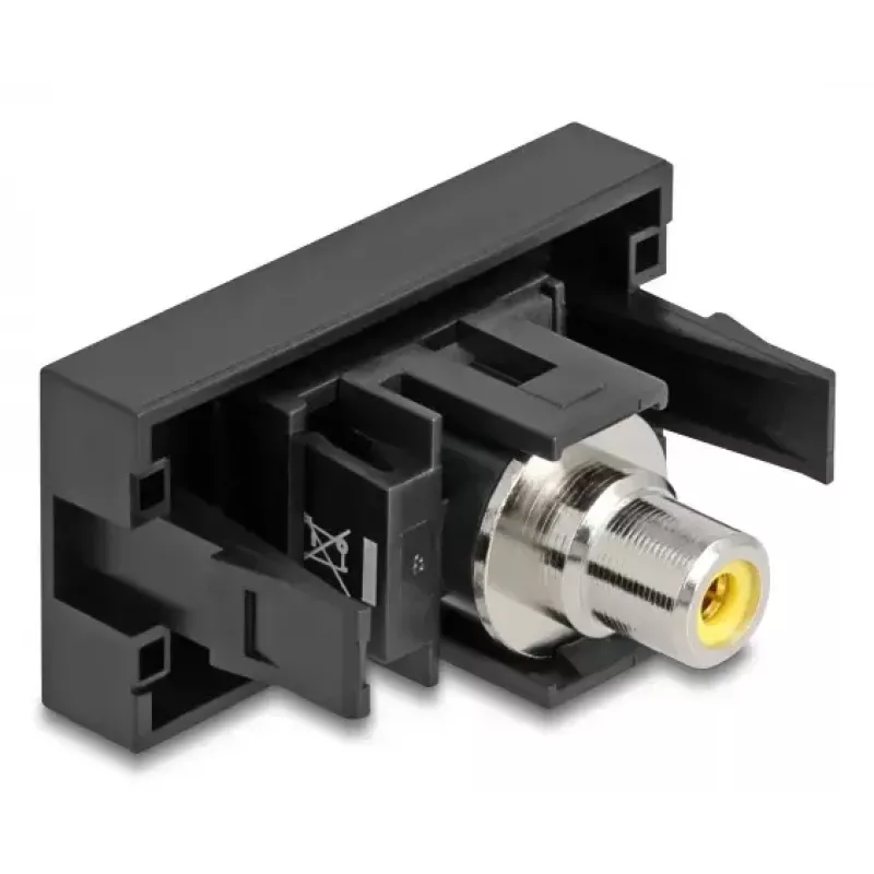 DeLOCK Easy 45 kontaktligzda RCA Melna Dzeltena Sievišķais Sievišķais