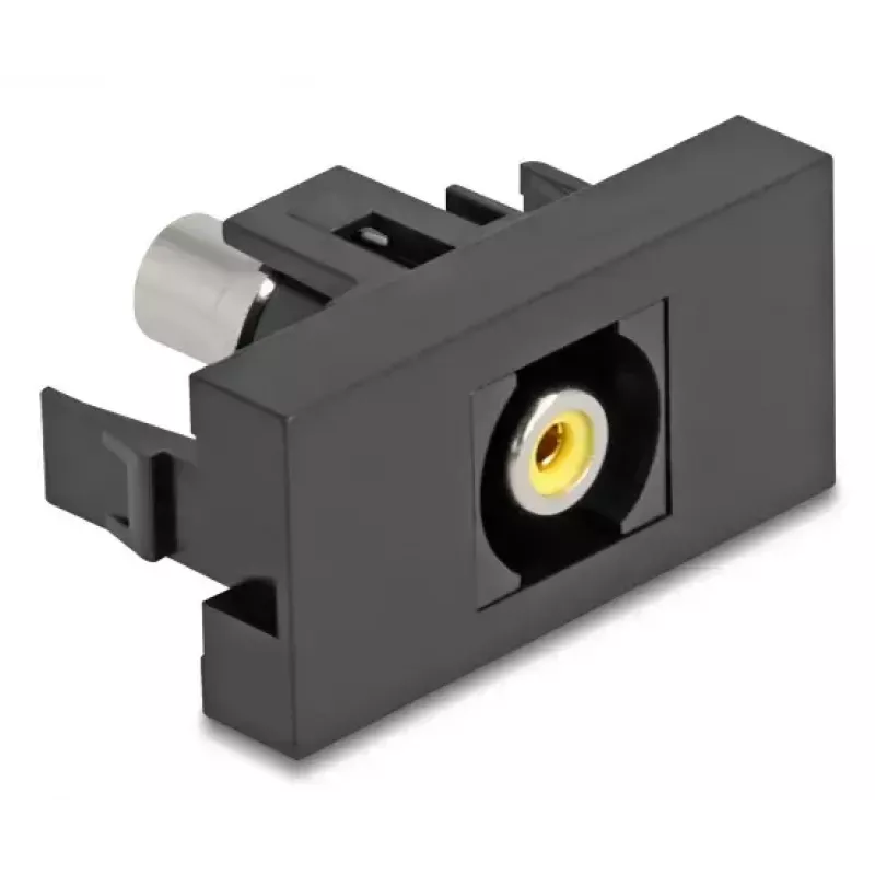 DeLOCK Easy 45 kontaktligzda RCA Melna Dzeltena Sievišķais Sievišķais