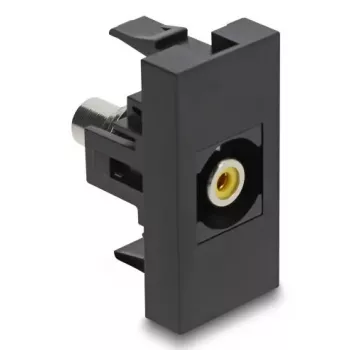 DeLOCK Easy 45 kontaktligzda RCA Melna Dzeltena Sievišķais Sievišķais