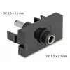 DeLOCK Easy 45 kontaktligzda līdzstrāvai melna sieviešu vīriešu 45mm
