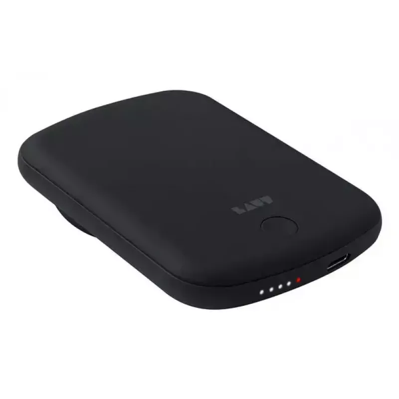Ārējais akumulators LAUT PW02 5000 mAh bezvadu uzlāde melns