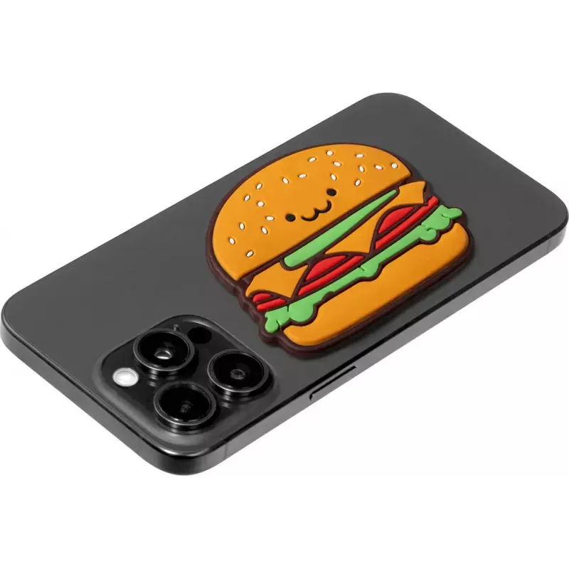 LAUT MAGMOJI mobilā tālruņa magnētiska nozīmīte LAUT MAGMOJI Hamburger PVC daudzkrāsaina