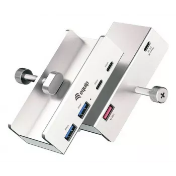 Equip 128967 interfeisa centrmezgls USB 3.2 Gen 1 (3.1 Gen 1) Type-A 5000 Mbit/s Alumīnijs