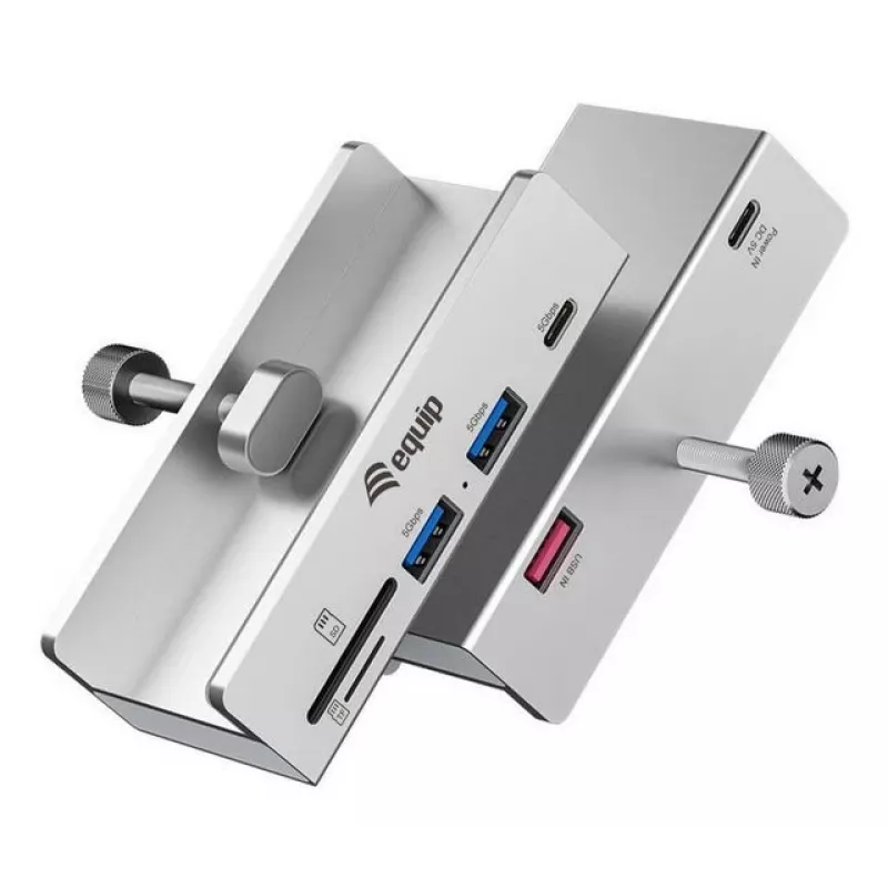 Equip 128968 saskarnes centrmezgls USB 3.2 Gen 1 (3.1 Gen 1) Type-A 5000 Mbit/s Alumīnijs