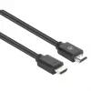 Manhattan HDMI 4K@60Hz kabelis ar Ethernet, 2 m, piemērots VISIEM 4K un 1080p/HD lietojumiem – modernizējot tagad vai sagatavojot nākotnei, vīriešu-vīriešu, melns, Ultra HD 4k x 2k, mūža garantija, augstākās klases ātrgaitas, līdzvērtīgs HDMM2MP
