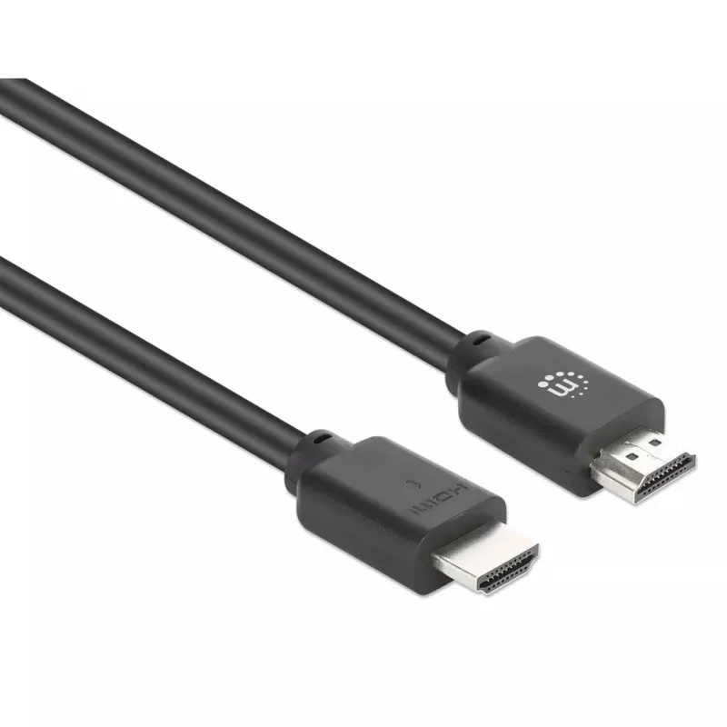 Manhattan HDMI 4K@60Hz kabelis ar Ethernet, 2 m, piemērots VISIEM 4K un 1080p/HD lietojumiem – modernizējot tagad vai sagatavojot nākotnei, vīriešu-vīriešu, melns, Ultra HD 4k x 2k, mūža garantija, augstākās klases ātrgaitas, līdzvērtīgs HDMM2MP