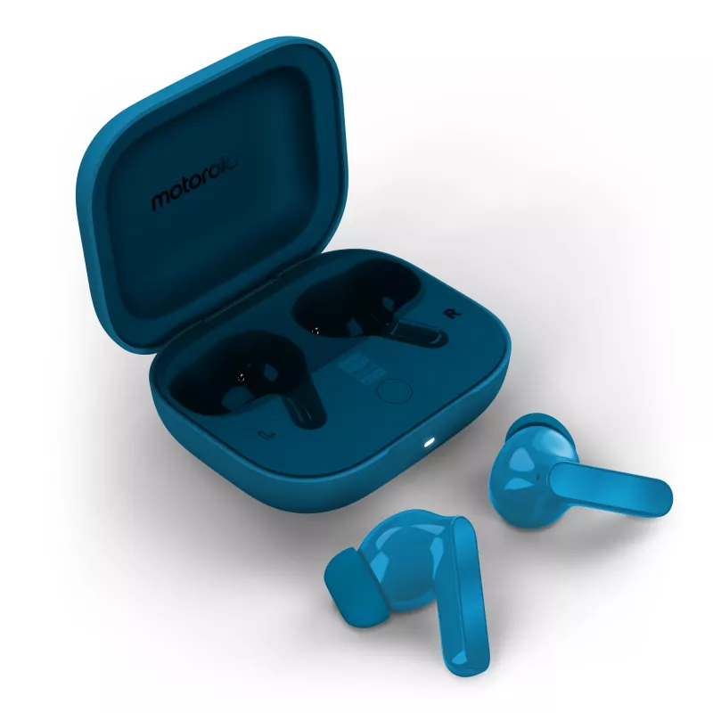 Motorola Moto Buds Bass austiņas True Wireless Stereo (TWS) ievietojamās Zvani/Mūzika Bluetooth Zila