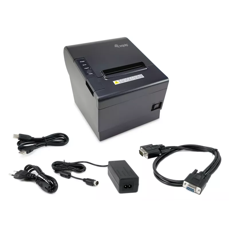 Termiskais POS kvīšu printeris EQUIP 58/80mm ar automātisko griezēju, USB/Ethernet/Seriālais, naudas atvilktne, 203x203 DPI