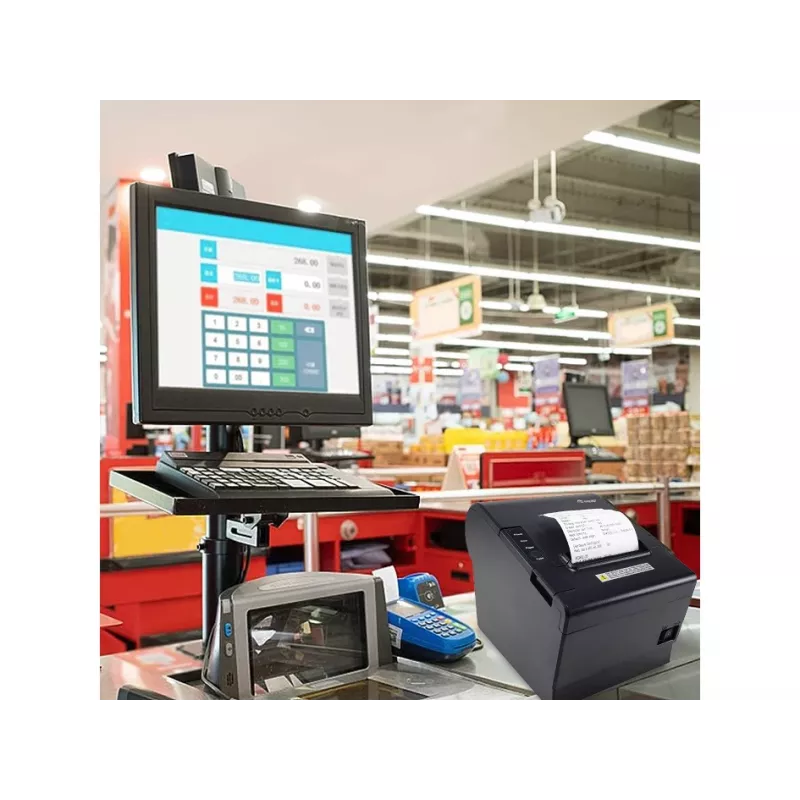 Termiskais POS kvīšu printeris EQUIP 58/80mm ar automātisko griezēju, USB/Ethernet/Seriālais, naudas atvilktne, 203x203 DPI