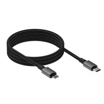 VISION Lightning uz USB-C kabelis TC 1MLTGMAG/BL — 1 m, 27 W, 5 A, melns