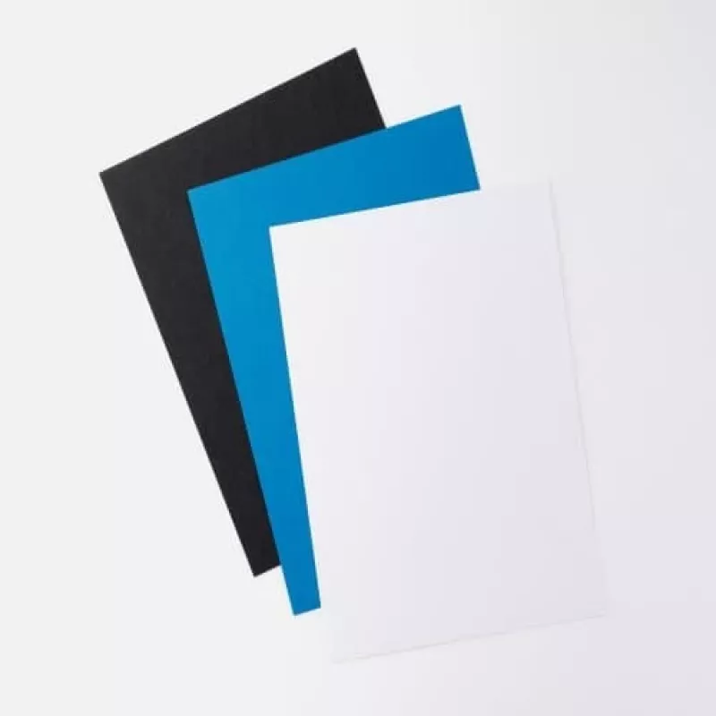 GBC Binding Cover A5 Leather Grain 250gsm, A5, Kartons, Balts, 100 gab.