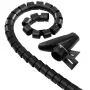 Hama Cable Bundle Tube Easy Cover, 1,5 m, 30 mm, melns kabeļu komplekts