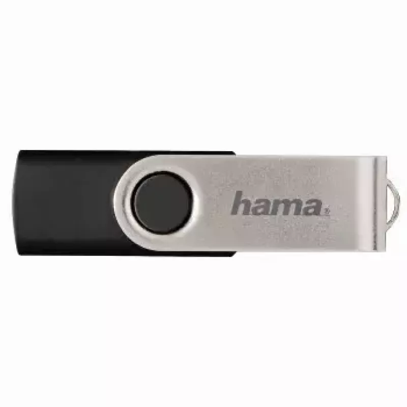 Hama 8 GB Rotate USB zibatmiņa USB Type-A 2.0 melna, sudrabota