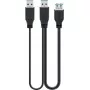 USB kabelis Goobay 3.0 0,3 m USB 3.2 Gen 1 2x USB A melns