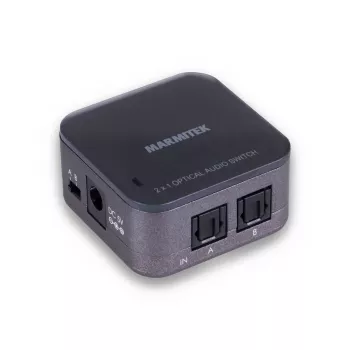 Marmitek Connect TS21 - Optiskais pārslēdzējs - 2 ieejas / 1 izeja - Toslink