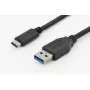 USB kabelis Digitus DK-300136-010-S USB 2.0 1 m USB C USB A Melns