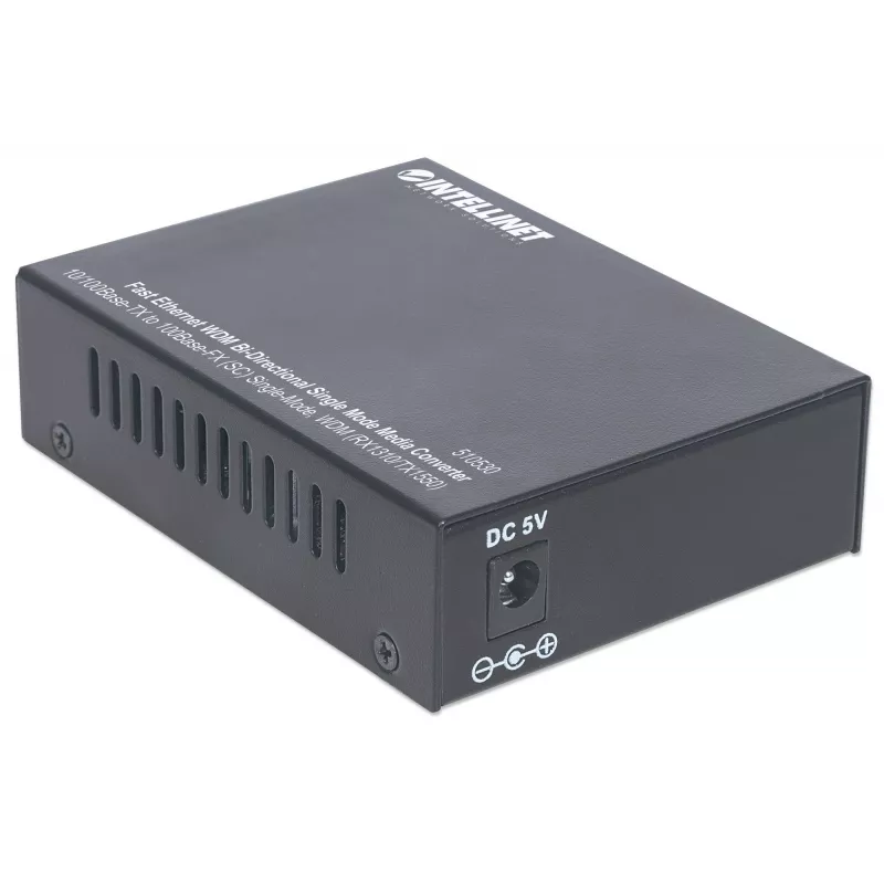 Intellinet Fast Ethernet WDM divvirzienu vienmoda multivides pārveidotājs, 10/100Base-Tx uz 100Base-Fx (SC) vienmoda, 20 km, WDM (Rx1310/Tx1550)