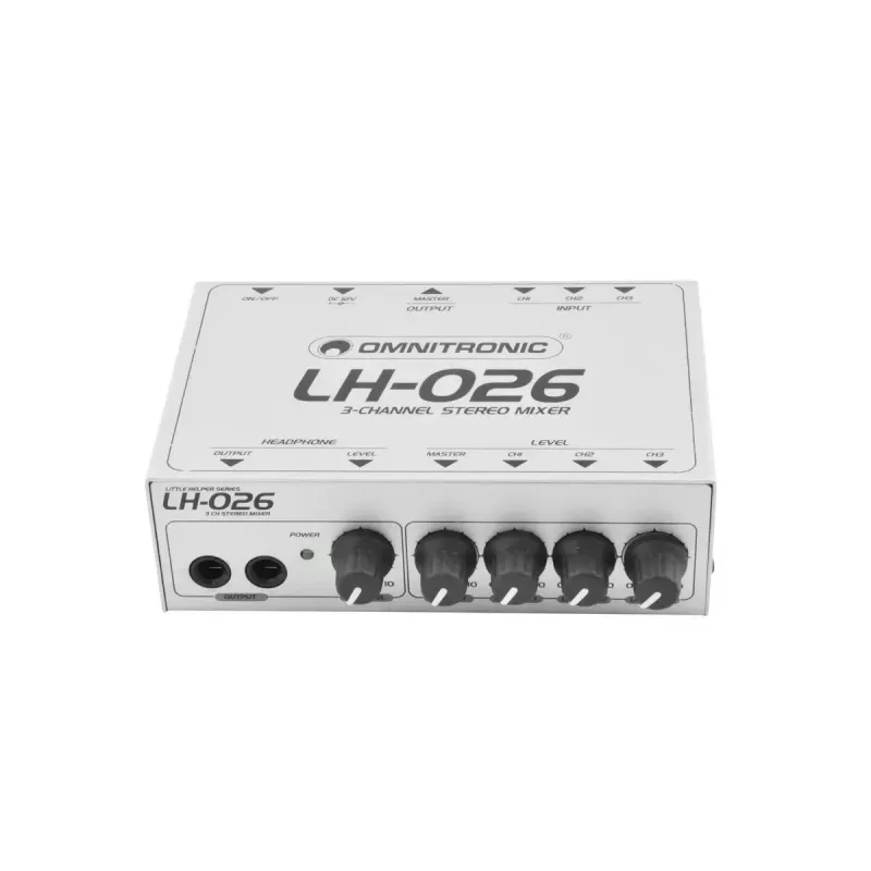 Audio mikseris Omnitronic 10355026 3 kanāli 20 - 20000 Hz Balts