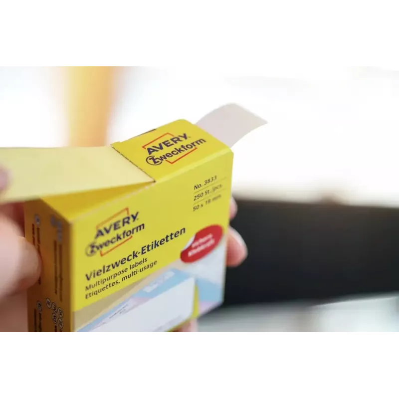 Pašlīmējoša apaļa uzlīme Avery Zweckform 3853 — zila, pastāvīga līme, 1 cm diametrs, 800 gab.