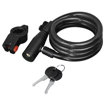 Hama 00178110 velosipēda slēdzene melna 1200 mm trošu slēdzene