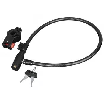 Hama 00178109 velosipēda slēdzene melna 650 mm troses slēdzene