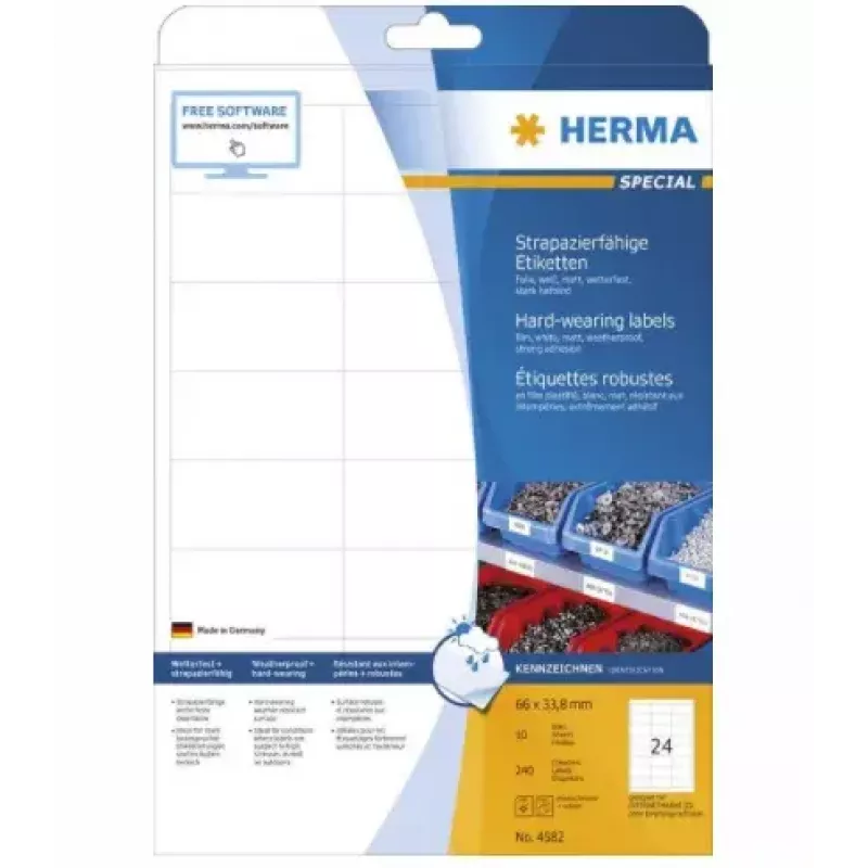 Pašlīmējošās printera etiķetes HERMA 4582