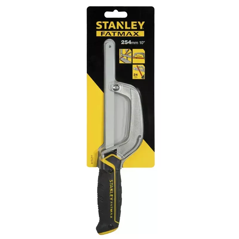 Hacksaw Stanley 0-15-211 25 cm Melns dzeltena Plastic Handle