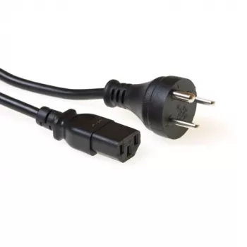 Strāvas vads ACT Powercord Dānijas kontaktdakša - C13 melns 2.5 m