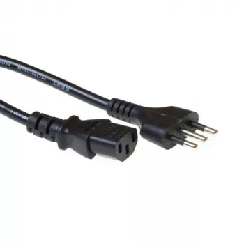 Strāvas vads ACT Powercord Itāļu spraudnis - C13 melns 2.5 m