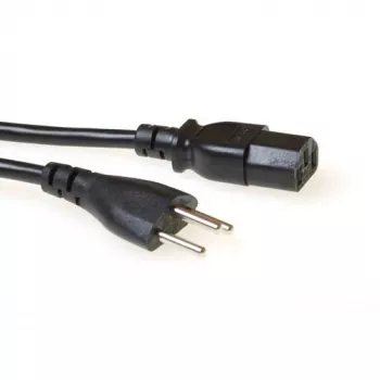 Strāvas vads ACT Powercord Swiss plug - C13 melns 2.5 m