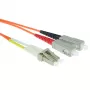 ACT 1 m LSZH Multimode 50/125 OM2 optiskais komutācijas kabelis, dupleksais, LC/SC