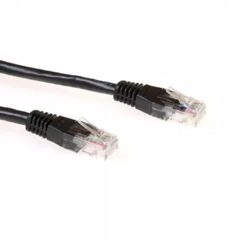 ACT melns 3 metru U/UTP CAT6A komutācijas kabelis ar RJ45 savienotājiem