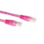 ACT rozā 1 metra U/UTP CAT6A komutācijas kabelis ar RJ45 savienotājiem