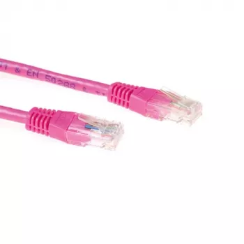 ACT rozā 7 metru U/UTP CAT6A komutācijas kabelis ar RJ45 savienotājiem