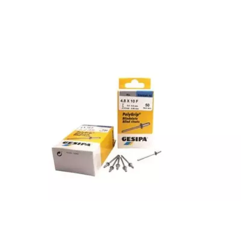 Aklo kniedes GESIPA 1432060 Nerūsējošais tērauds Pelēks 6.5 mm galva 3.2 mm kāts 8 mm garums
