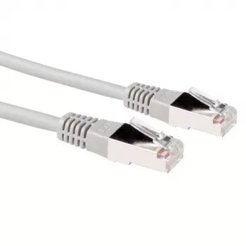 ACT pelēks 15 metru LSZH F/UTP CAT5E komutācijas kabelis ar RJ45 savienotājiem