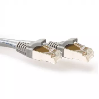 ACT pelēks 5 metru LSZH SFTP CAT6A komutācijas kabelis ar nesaaķeramiem RJ45 savienotājiem