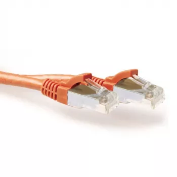 ACT oranžs 3 metru LSZH SFTP CAT6A komutācijas kabelis ar aizsargātiem RJ45 savienotājiem