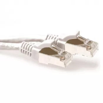 ACT balts 2 metru LSZH SFTP CAT6A komutācijas kabelis ar nesaaizķeramiem RJ45 savienotājiem
