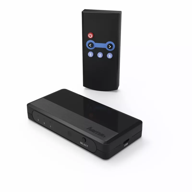 Hama 00121760 Video Switch HDMI Melns 1080p DTS-HD Dolby Digital