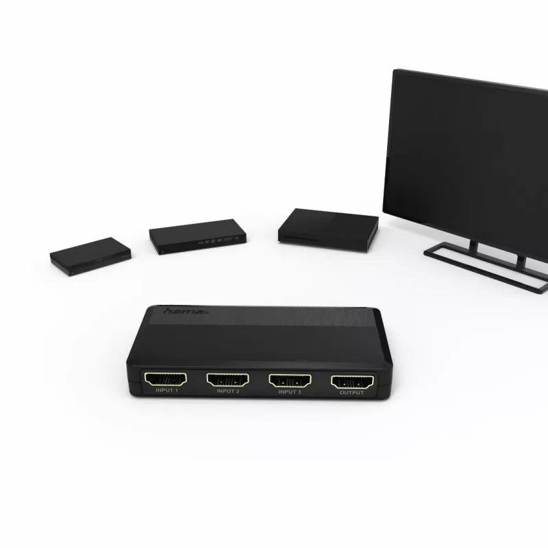 Hama 00121760 Video Switch HDMI Melns 1080p DTS-HD Dolby Digital