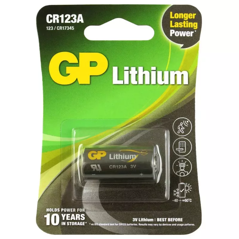 Vienreizējās lietošanas baterija GP Batteries 070CR123AEC1