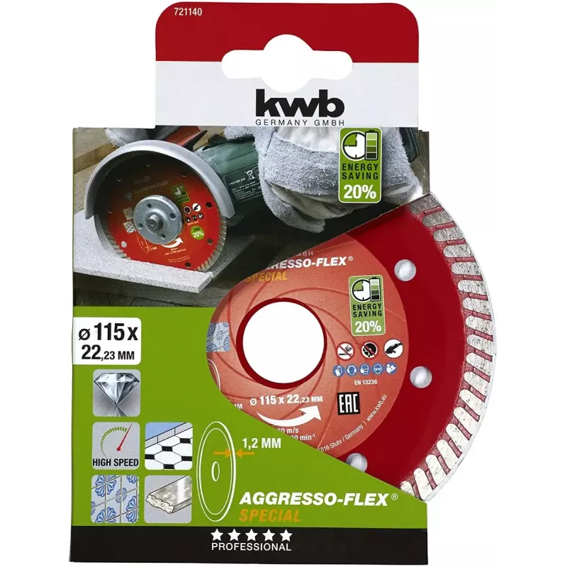 Griešanas disks leņķa slīpmašīnai EINHELL 721140 — akmens, Ø115 mm