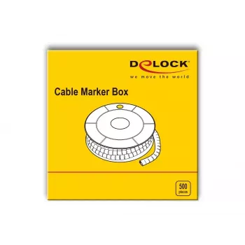 Kabeļu marķieris DeLOCK 18362 dzeltens 500 gab.