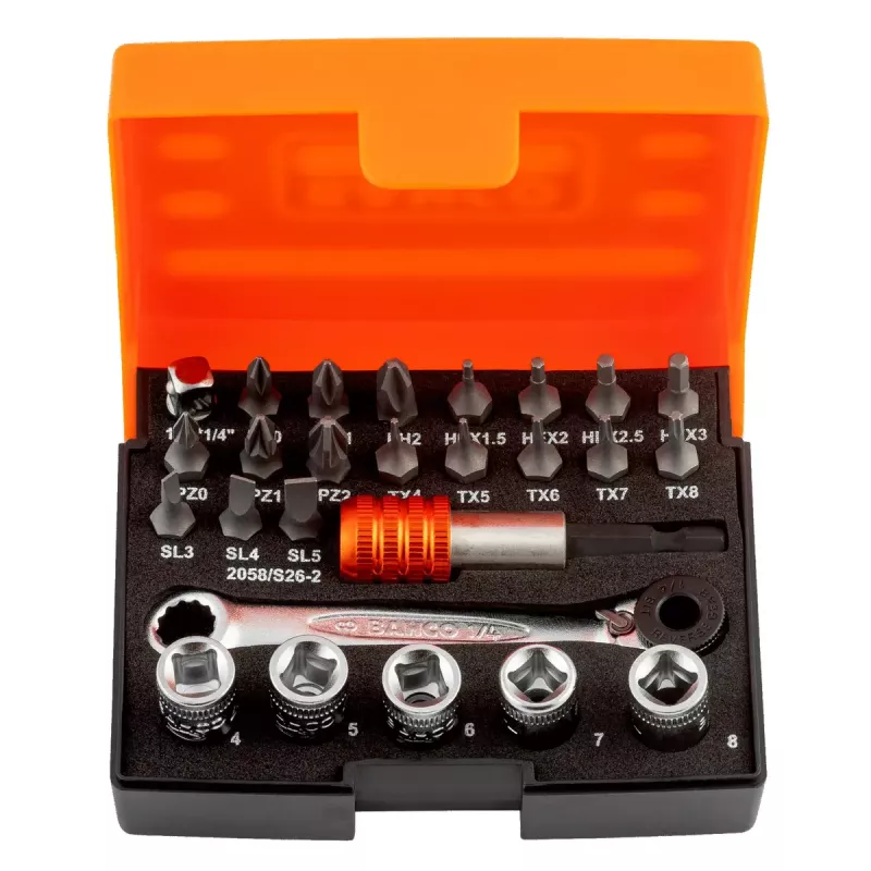 Uzgriežņu atslēgu komplekts Bahco 2058/S26-2 svars 270 g