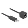 Seriālais savienojuma kabelis DeLOCK 64164 USB 2.0 Type-A uz RS-232 RJ45 1m melns