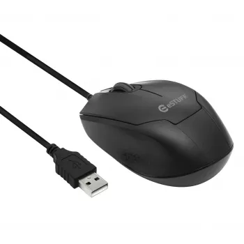 eSTUFF GLB213002 pele Birojam Piemērota abām rokām USB A tipa Optiskā 1200 DPI