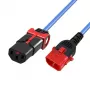 ACT strāvas vads C13 IEC Lock+ - C14 IEC Lock Dual Locking zils 0,5 m, PC3618
