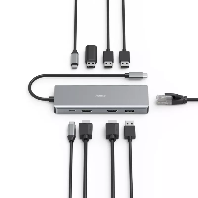 Hama CONNECT2Media USB Type-C 5000 Mbit/s antracīta