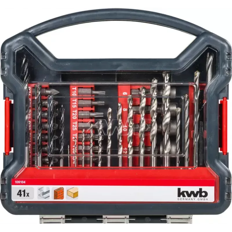 Skrūvgrieža uzgaļu komplekts KWB 109104 41 gab. Phillips Pozidriv Torx